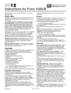 Instructions for Form 1099-B (2012)