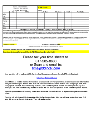 Dovico miles - dental directions timesheet