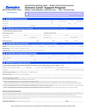 Zemaira Prescription Referral Form