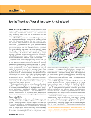 How the Three Basic Types of Bankruptcy Are Adjudicated