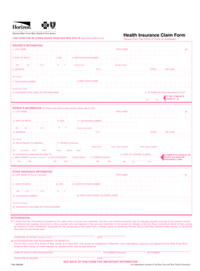 Health Insurance Claim Form