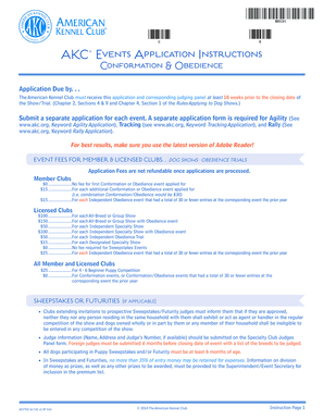 AKC Events Application Form