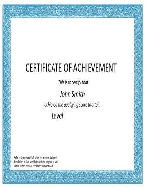 CERTIFICATE OF ACHIEVEMENT - ETS - ets