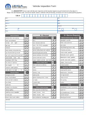 Vehicle Inspection Form