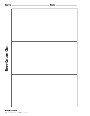 Three-Column Chart Graphic Organizer
