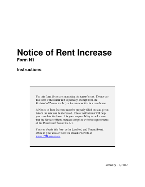 Raising The Rent Letter from www.pdffiller.com