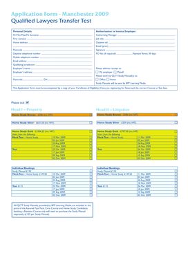 Qualified Lawyers Transfer Test Application Form