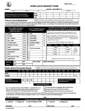 Work Leave Request Form