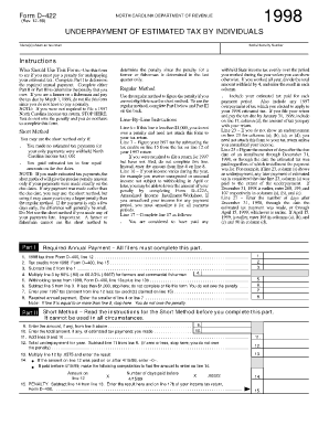 Form d 422