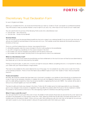 Discretionary Trust Declaration Form