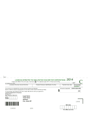 Louisiana Estimated Tax Declaration Voucher