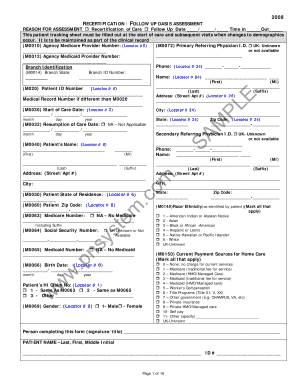 Recertification Follow Up OASIS Assessment