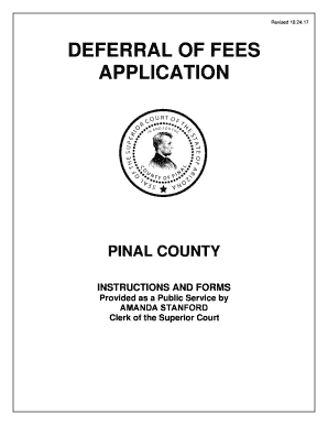 Arizona Court Fee Deferral Application