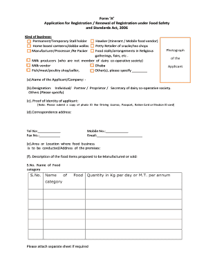 Food Business Registration Application