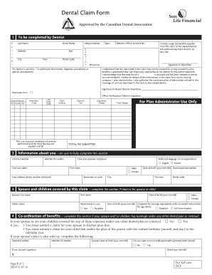 Dental Claim Form
