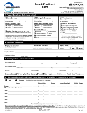 Benefit Enrollment Form