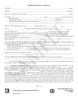Residential Rental Contract