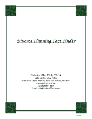 Divorce Mediation Financial Information Checklist