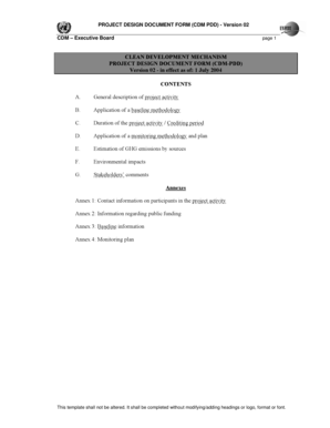 Clean Development Mechanism Project Design Document
