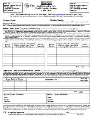 Flexible Spending Account Claim Form