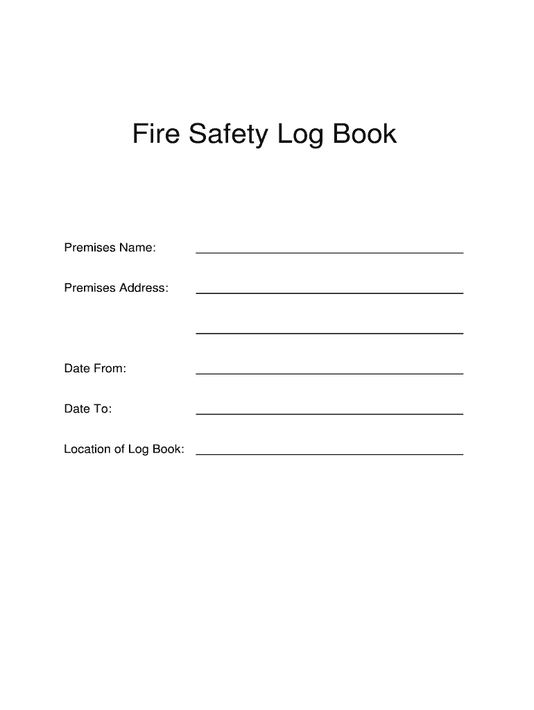 Fire Alarm Testing Log Book 
