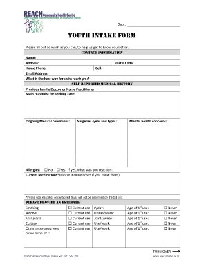 Patient Medical History Form