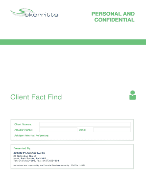 Client Fact Find Form