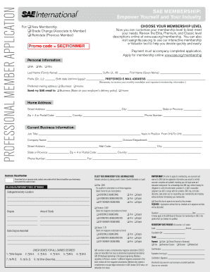 SAE Membership Application Form