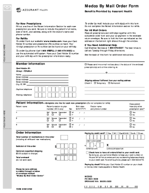 Medco By Mail Order Form