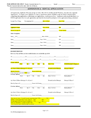 Rental Application Form