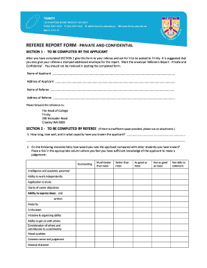 Referee Report Form