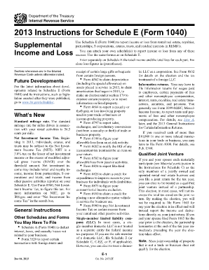 2013 Instructions for Schedule E (Form 1040)