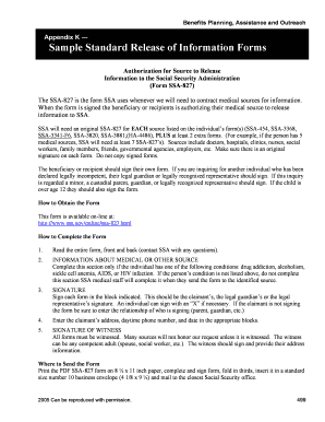 Authorization for Release of Information to SSA