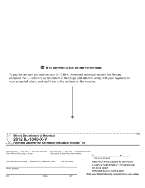 Illinois Amended Income Tax Payment Voucher