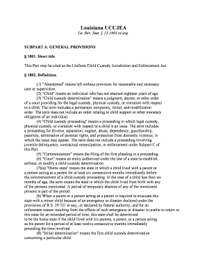 Louisiana UCCJEA - lrcvaw