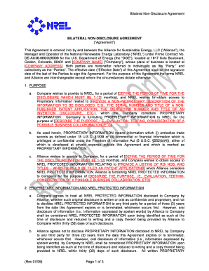 Bilateral Non-Disclosure Agreement