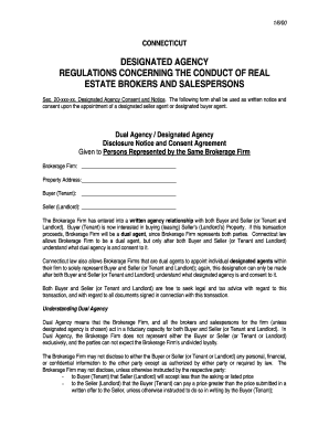 Connecticut Dual Agency Consent Form