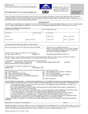 Section 8 Applications Fill Online Printable Fillable Blank Pdffiller