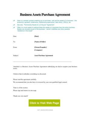 Business Assets Purchase Agreement