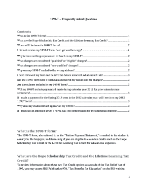 1098-T Tuition Payment Statement