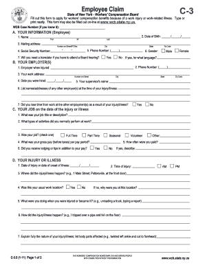 New York Workers' Compensation Claim Form