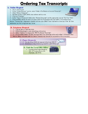 IRS Tax Return Transcript Request