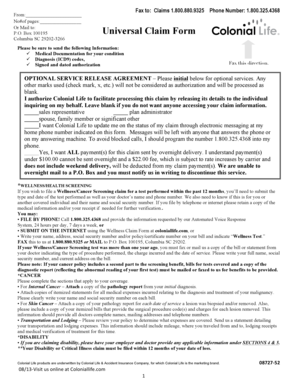 Universal Claim Form