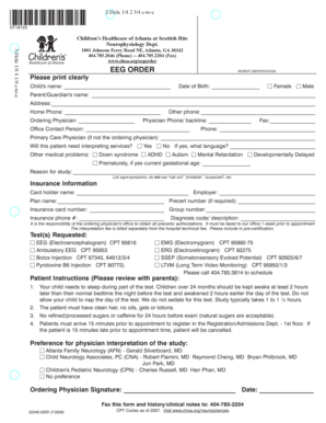 EEG Order Form