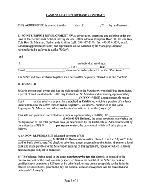 Agreement form for land sale - LAND SALE AND PURCHASE CONTRACT THIS AGREEMENT, is ...