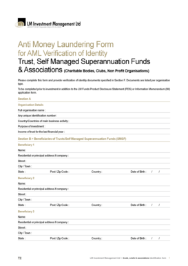 LM Investment Management AML Verification Form