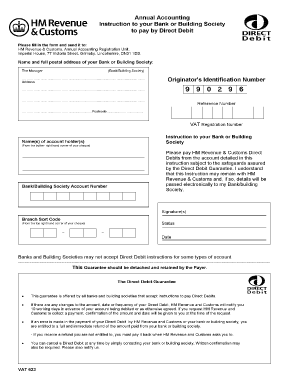 Direct debit form template - vat623