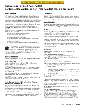 California Nonresident or Part-Year Resident Income Tax Return