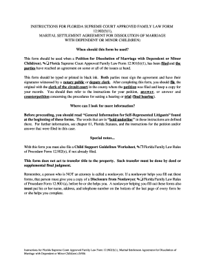Florida Marital Settlement Agreement with Minor Children