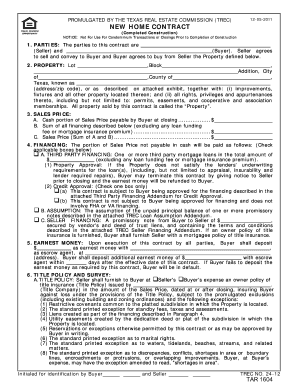 Texas Real Estate Purchase Agreement